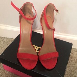 Size 7 red heel-sandals
